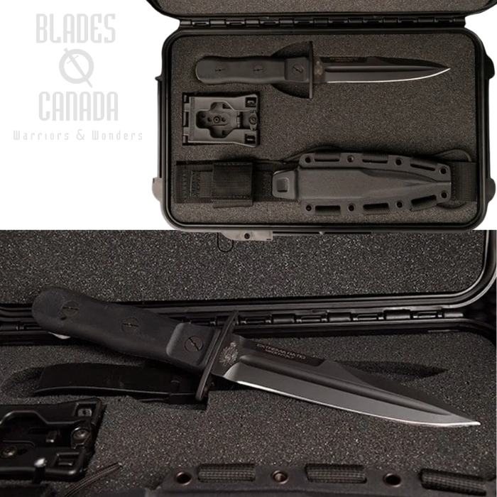Extrema Ratio Nimbus Ordinanza Fixed Blade Knife, N690 Black, Black Handle
